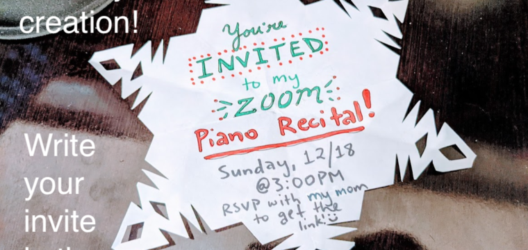 Holiday music art: Make a recital snowflake!